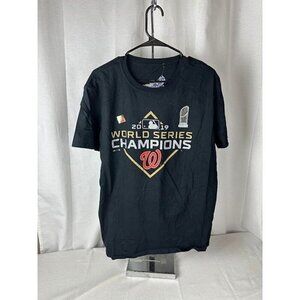 Washington Nationals 2019 World Series Champions Black Mens Large T Shirt NEW